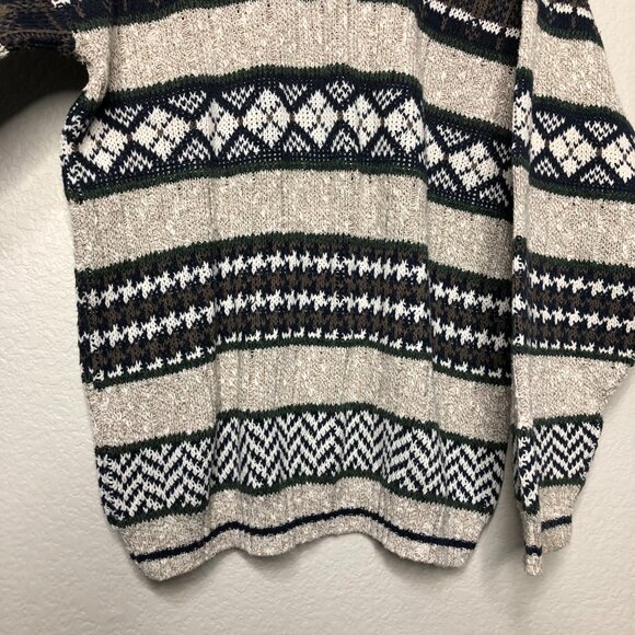 Hill & Archer Vintage Grandpa Sweater Men's S 100% Cotton Knit Holiday Oversized - Picture 4 of 12